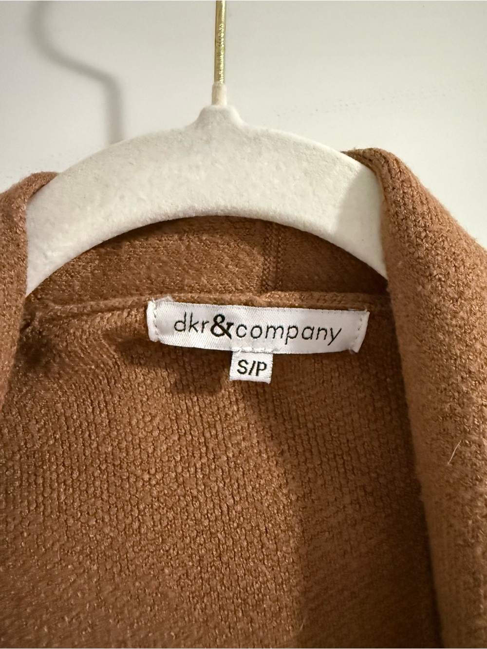 57. dkr & company Camel Open-Front Cardigan Small - Picture 2 of 5